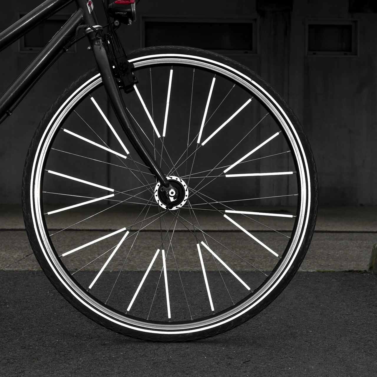 Design Reflektoren für Fahrradspeichen • schwarz, extralang
