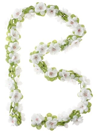 Deko Girlande Garland (weiße Blumen)